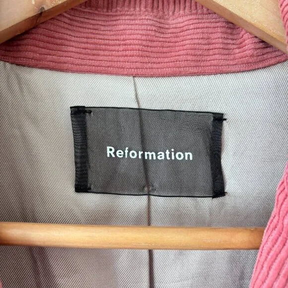 Reformation Sampson Corduroy Blazer in Rose - Picture 10 of 11